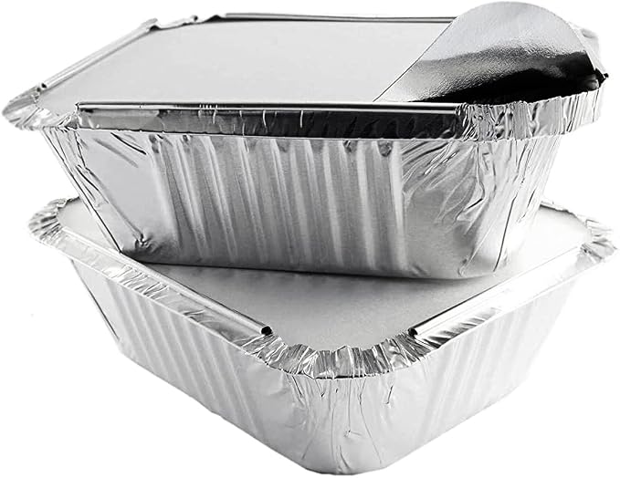 Tiger Chef Aluminum Foil Pans - Disposable Freezer to Oven Safe Containers for Takeout, Baking, Cooking, Storing and Freezing (40, 1 Lb with Board Lids) - Image 6