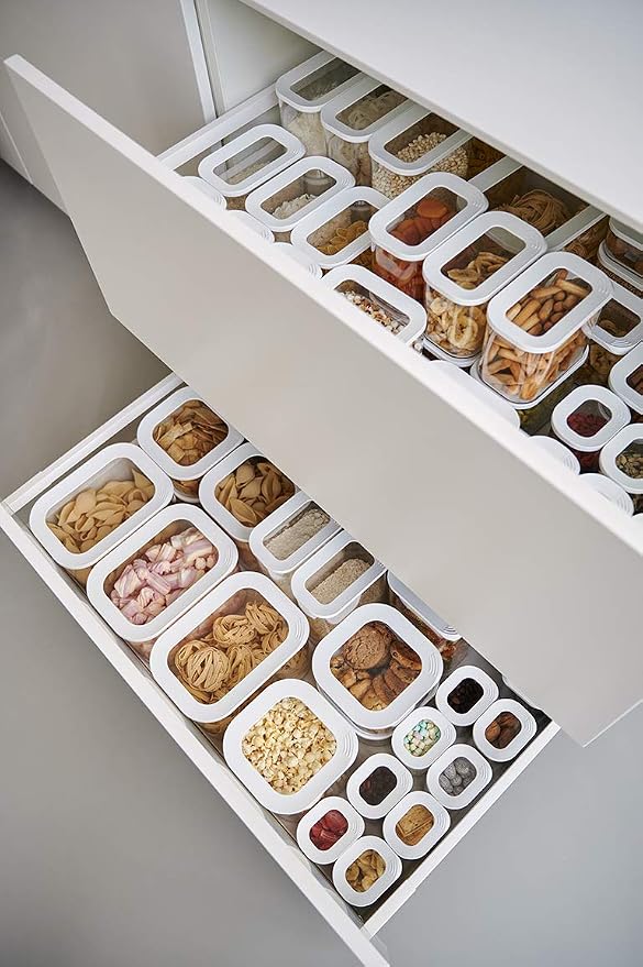 Mepal Food Storage Container 4-Piece Set - Food Containers - Kitchen Container & Organizer - Stackable & Airtight Food Storage Container - 2x 1000 ml, 1x 1500 ml & 1x 425 ml- White - Image 3