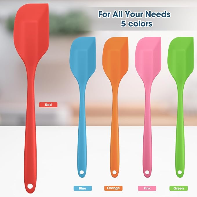 Irenare 65 Pcs Mini Silicone Spatulas Bulk 8.3 Inch Heat Resistant Scrapers Rubber Spatulas Seamless Design Non Stick Flexible for Kitchen Use Cooking Baking Mixing - Image 3