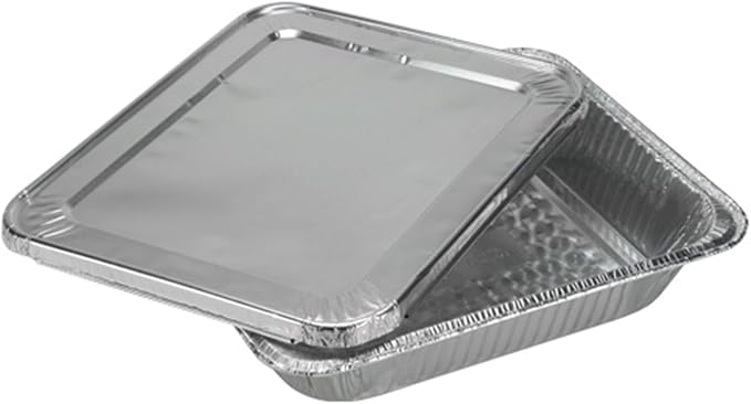 Tiger Chef Aluminum Foil Pans - Disposable Freezer to Oven Safe Containers for Takeout, Baking, Cooking, Storing and Freezing (10, 9 x 13 with Aluminum Lids) by TigerChef