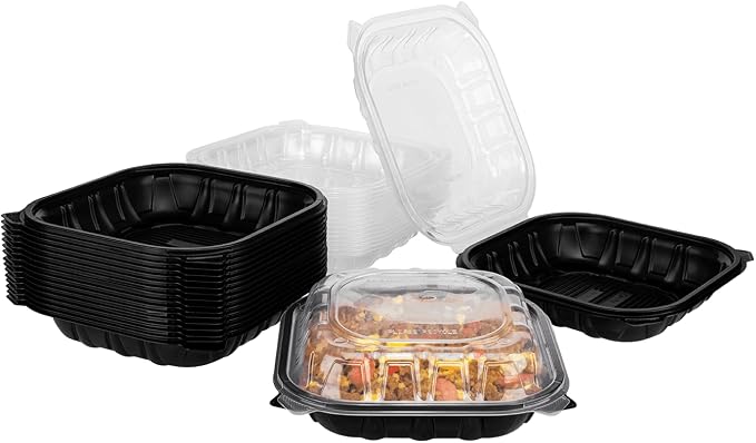 Karat Premium PP Hinged Container [150 ct], Take Out Food Containers - Case (9"x9", 1 compartment) - Image 7