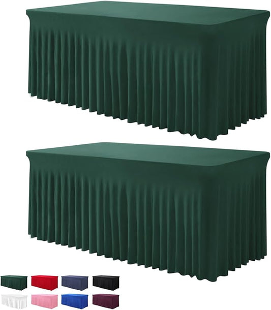 BDDC One-Piece Spandex Table Cloth Skirt for 4FT Rectangle Tables by BDDC