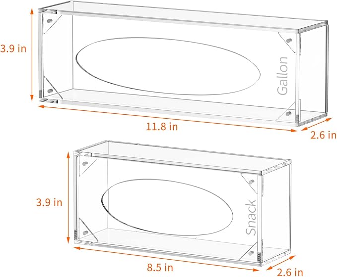 FEMELI Food Bag Storage Organizer Acrylic Kitchen Drawer Baggie Box Clear - Image 2