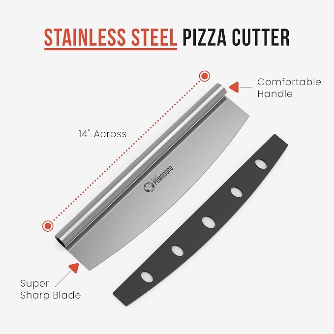 Chef Pomodoro Pizza Peel and Cutter Set, Foldable Handle, 12x14 in | Commercial-grade Aluminum, Foldable Wood Handle; Pizza Spatula/Paddle for Bread & Pastries; Compact for Storage - Image 6