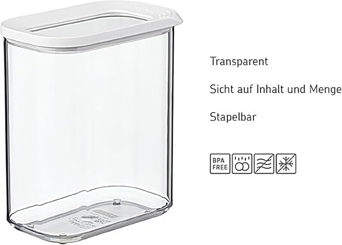 Mepal 7-Piece Set Storage Jars with Lids - Rectangular Food Container - Kitchen Organiser Made of Plastic - Storage Container Airtight | 1 x 2000 ml - 2 x 425 ml, 1000 ml & 1500 ml | Nordic Green - Image 2