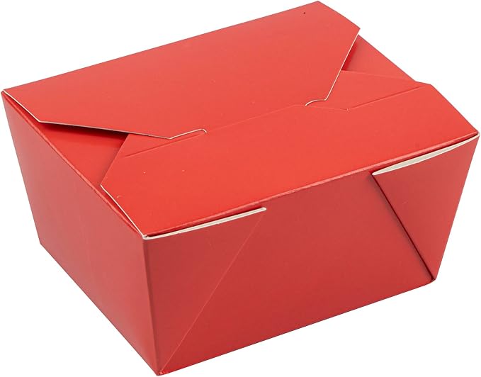 Restaurantware Bio Tek 30 Ounce Take Out Boxes 200 To Go Lunch Boxes - Tab-Lock Closure Heat-Tolerant Red Paper Disposable Lunch Boxes Greaseproof For Hot And Cold Foods - Image 14