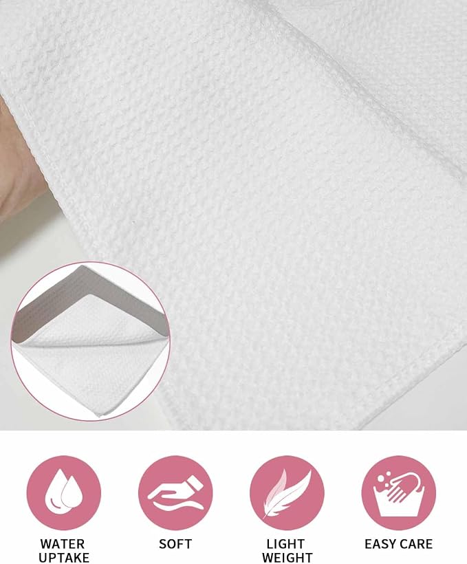 Ombre Brown Grey Dish Towels Set, Waffle Weave Kitchen Towels Microfiber Towels Cleaning, Modern Minimalist Gradient Color Soft Absorbent Dish Drying Towels Hand Towels 2 Pack 15.7x23.6 Inch - Image 5