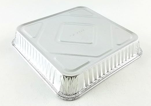 Handi-Foil Square Aluminum Foil Cake Pan w/Clear Dome Lid - Disposable Pans (Pack of 50 Sets) - Image 9