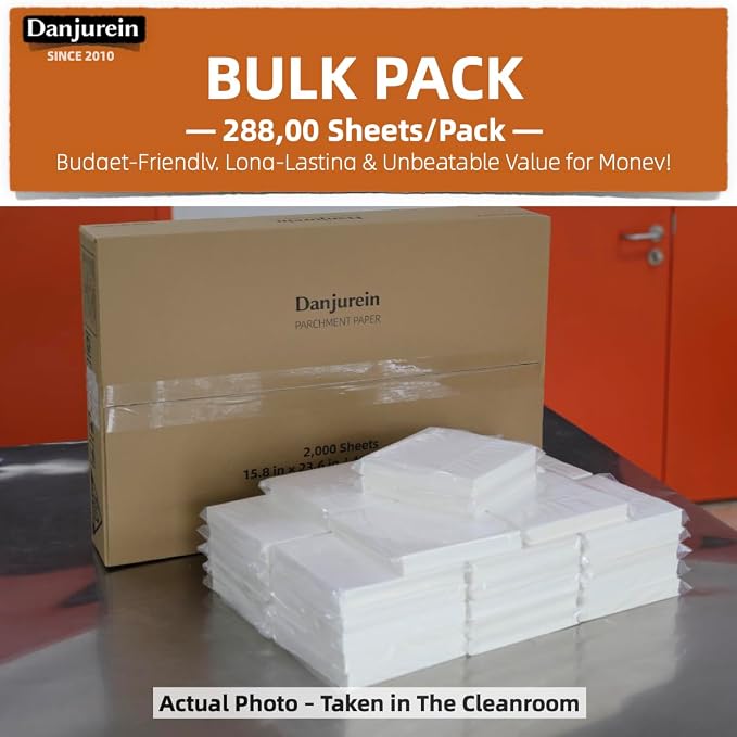 8x8-11200 Bulk Sheets Commercial Grade Parchment Paper Squares | Heavy-Duty Non-Stick 428°F for 8x8 Baking Pans, Bakeries & Catering Bulk Prep - Image 5