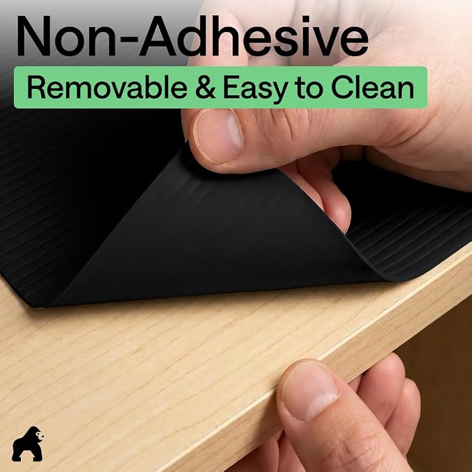 GORILLA GRIP Shelf Liner, Non-Adhesive Cabinet Liners, 20" x30' Jet Black - Image 5