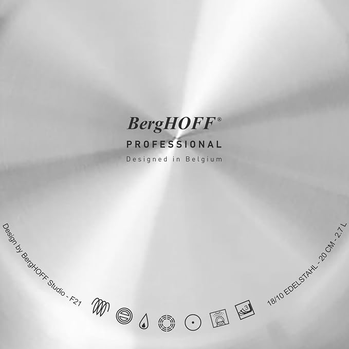 Berghoff Professional Tri-ply 8" Frying Pan,18/10 Stainless Steel - Image 4