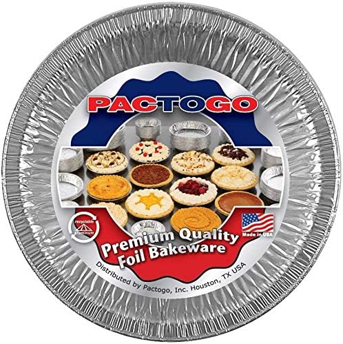Pactogo 9" Aluminum Foil Pie Pans 1" Medium Deep - Made in USA Disposable Tins (Pack of 200) - Image 3