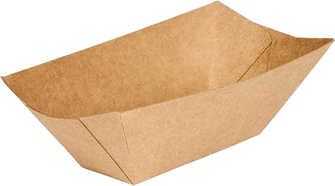 Restaurantware-Bio Tek 2 Ounce Food Boats, 50 Disposable Paper Food Trays - Heavy-Duty, Grease-Resistant, Kraft Paper Food Boats, For Snacks, Appetizers, Or Treats, Use At Parties Or Carnivals - Image 14