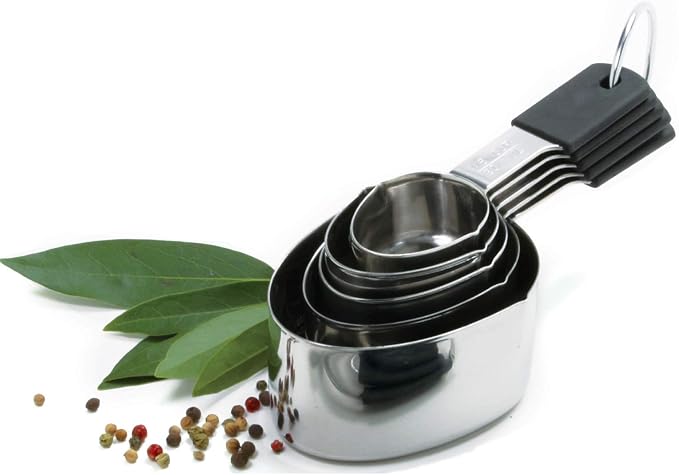 Norpro Grip-Ez Stainless Steel Measuring Cups, 5-Piece, Silver - Image 3