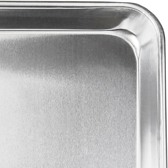 TrueCraftware- Half Size Aluminum Sheet Pan 18" x 13" Baking Sheets Set of 12- Oven Safe Baking Pan Baking Tray Cookie Sheet Baking Sheet Perfect for Baking Roasting and More - Image 6