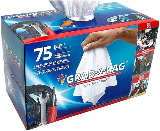 Grab-A-Rag Washable Microfibre Rags, 75-Count by Machimpex