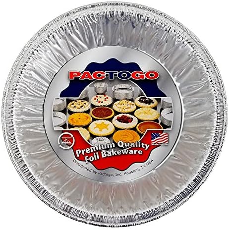 PACTOGO 6" Aluminum Foil Mini Pie Pans - Disposable Small Baking Tin Plates (Pack of 25) - Image 2