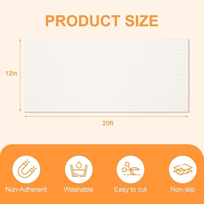 Shelf Liner 12IN x 20FT for Kitchen Cabinet Drawer, Fridge Liner, Spotted - Image 2
