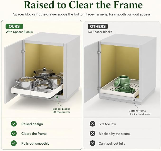 Fokyfok Pull out Cabinet Organizer,Expandable No Drill,Heavy Duty,Kitchen - Image 5