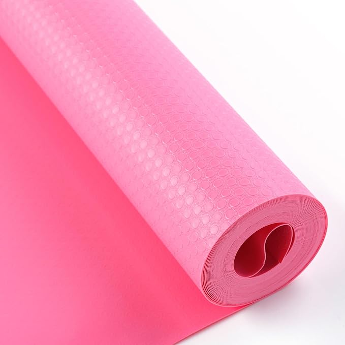 Bloss Pink Shelf Liners 17.7" x 78.7", Under Sink Mat, Non Adhesive EVA Drawer Liners for Bathroom, Kitchen, Desks, Decor Shelves by Bloss