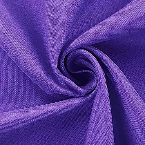 Balsa Circle 6 pcs 108 inch Purple Round Polyester Tablecloths Fabric Table Cover Linens for Wedding Party Banquet Reception Events Kitchen Dining - Image 3