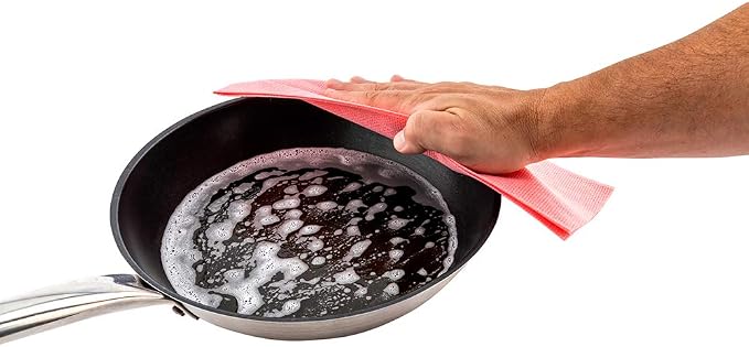 Restaurantware RW Clean 23.6 x 11.8 Inch Reusable Cleaning Cloths 100 Wipes All-Purpose Dish Wipes- Durable Machine-Washable Red Viscose Disposable Cloths Pre-Cut Rectangle by Restaurantware