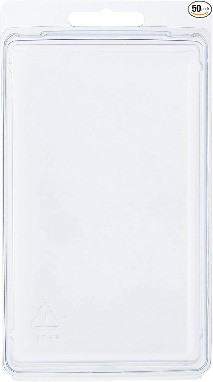 Collecting Warehouse Clear Plastic Clamshell Package/Storage Container, 5.125" H x 2.9375" W x 1.25" D, Pack of 50 by CollectingWarehouse