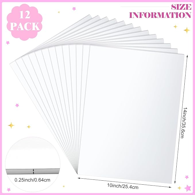 Jingmore 12 Pcs Quarter Sheet Rectangle Cake Drum Board 10 x 14 Inch, White - Image 2