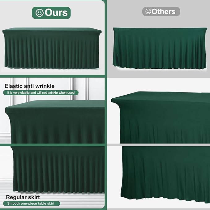 BDDC One-Piece Spandex Table Cloth Skirt for 4FT Rectangle Tables - Image 4