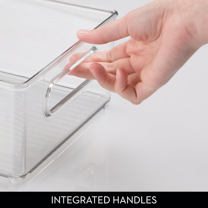 iDesign Stackable Fridge Bin | Storage Bin for Freezer or Pantry Organization, Clear, Made in USA - Image 8