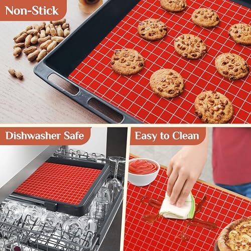 GTJ Silicone Baking Mat Roll, Reusable Baking Sheet Liners, 16 in x 6 ft | Free Cut to Size, Food-Grade, Non-Stick, Non-Slip, For Dough, Pastry, Air Fryer, Freeze Dryer, Oven Pan, Kitchen Counter - Image 4