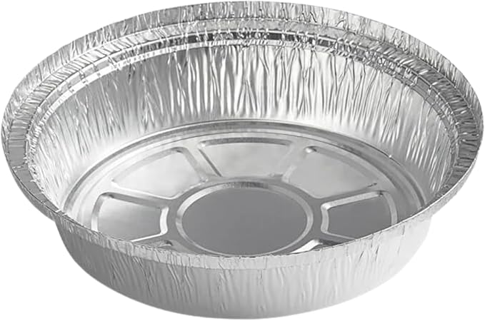 9 Inches Round Aluminum Foil Pan With Board Lids | Heavy Duty Disposable Baking and Roasting Containers | Oven Safe Freezer Safe Steam Table Compatible for Catering | 200 Count - Image 2