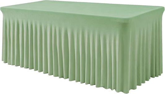 BDDC One-Piece Spandex Table Cloth Skirt for 6FT Rectangle Tables by BDDC