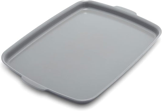 GreenPan Premiere Ovenware Healthy Ceramic Nonstick 18" x 13" Half Rectangular Baking Pan, PFAS-Free, Warp-Free Bakeware, Durable Quick Heating, Oven & Broiler Safe to 600F, Dishwasher Safe, Gray by GreenPan