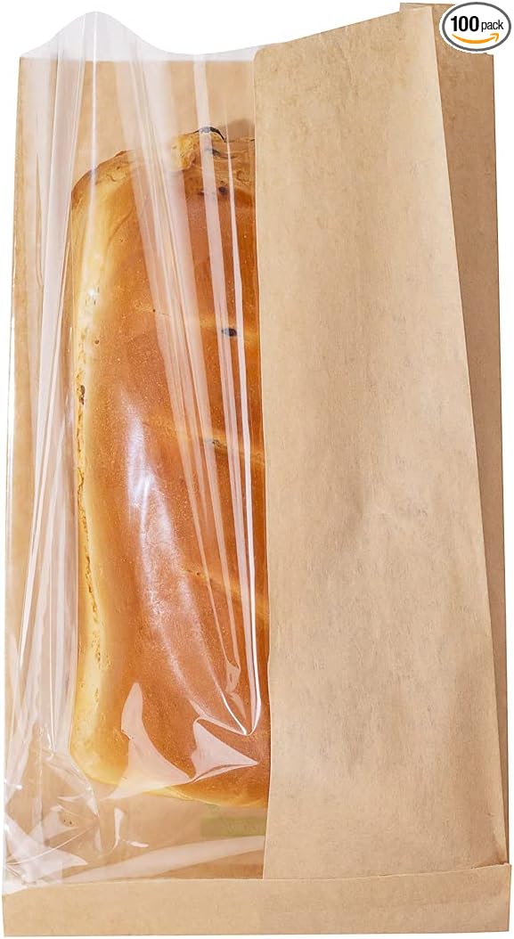 Restaurantware Kraft Paper Large Bread Bag, 6 x 2.8 x 11.5 In, 100 Pack by Restaurantware