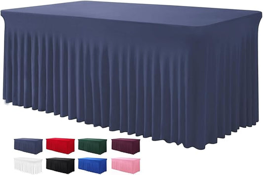 BDDC One-Piece Spandex Table Cloth Skirt for 6FT Rectangle Tables by BDDC