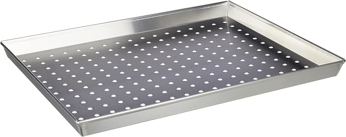 Pentole Agnelli Pastry & Pizza Perforated Rectangular Baking Pan, Dimension 45 x 35 x 3 cm, Aluminium Silver, 45 x 35 cm by Baldassare+Agnelli