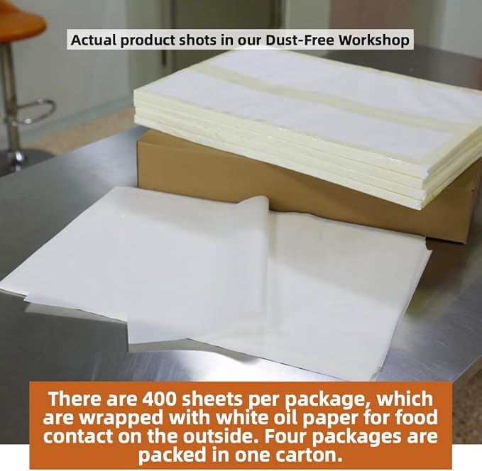20x20" 1600 Bulk Sheets Industrial Grade Commercial Baking Parchment Paper | Food safe & heat resistant, non-stick greaseproof liners for bakeries, restaurants, food processing & commercial kitchens - Image 5