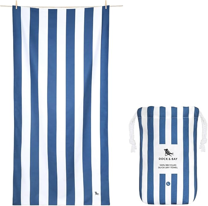 Dock & Bay Beach Towel - Quick Dry, Sand Free - Compact, Lightweight - 100% Recycled - Includes Bag - Set of 4 - Cabana Classics, Large (160x90cm, 63x35) - Image 6