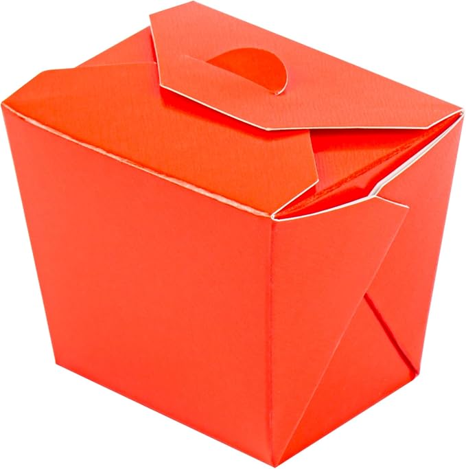Restaurantware Chinese Take Out Boxes 200 Pack of 8 oz Grease-resistant Party Take Out Food Containers Disposable Stackable Asian Square Red Paper To Go Boxes For Restaurants - Image 15