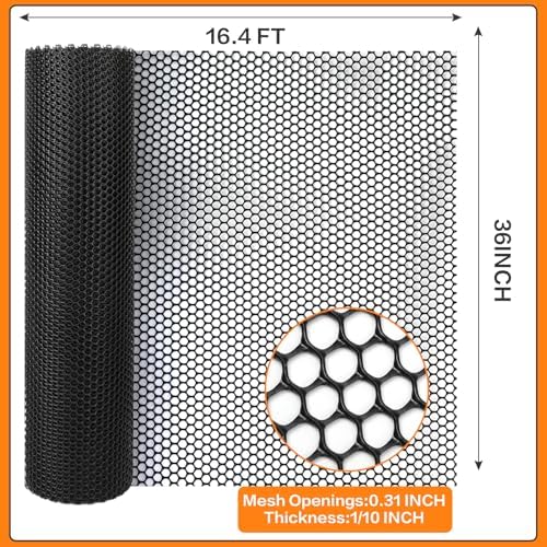 Bar Shelf Liner for Countertop, Glass Drying Plastic Mesh Mat 36 Inch Wide - Image 3