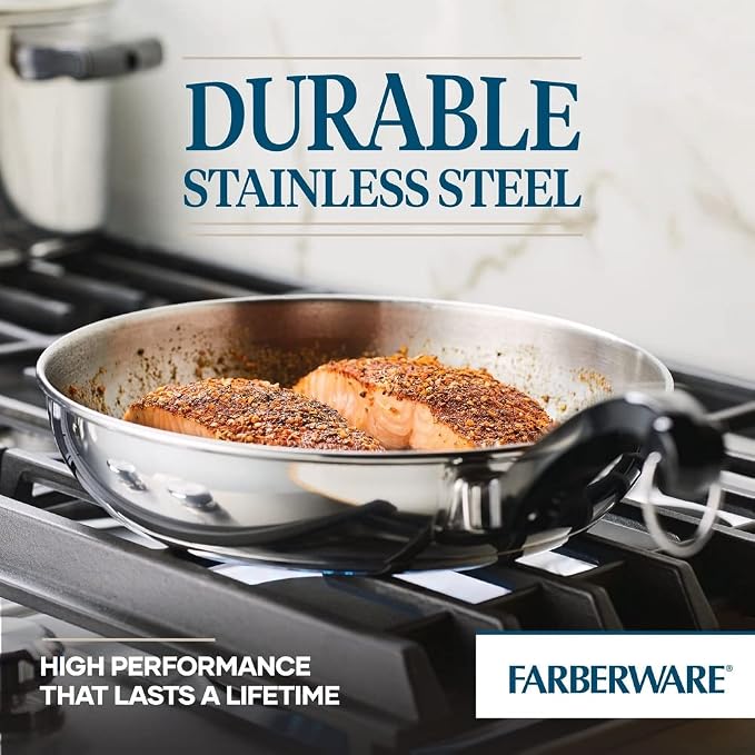 Farberware Classic Series Stainless Steel Pots and Pans Set, 15-Piece - Image 6