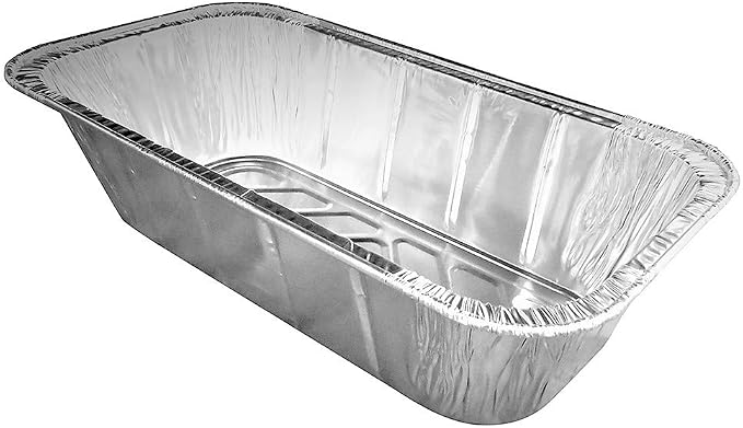 KitchenDance Disposable Aluminum Loaf Pans - Rectangular Aluminum Foil Pans for Meat Loaf's, Breads, Apple Cakes - Baking Pan Perfect for Baking, Cooking, and Preparing Food, 5 Pound Loaf, 25 Count - Image 4