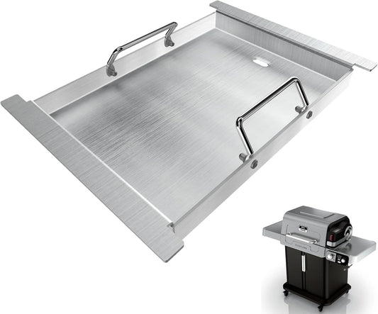 Upgrades Half Griddle for Ninja FlexFlame Grills, Stainless Steel Sizzle Griddle Plate for Ninja PG300 Grill Accessories, Compatible with ninja-Flex Flame Grill Accessories XSKHLFGRIDLE, 17''L x 12''W