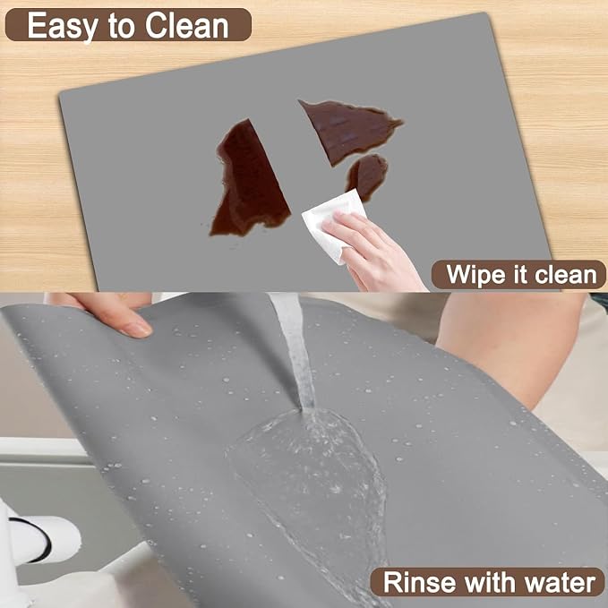 Silicone Mats for Kitchen Counter, 48"x32"(120cmx80cm) Large Heat Resistant Mat Kitchen Island Waterproof Countertop Protector Mat Nons-slip Extra Large Counter Mat, Green - Image 5