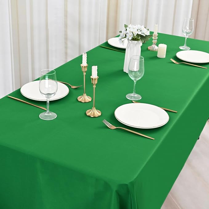 10 Pack Green Tablecloths for Rectangle Tables, 60 x 126 Inch - Image 4