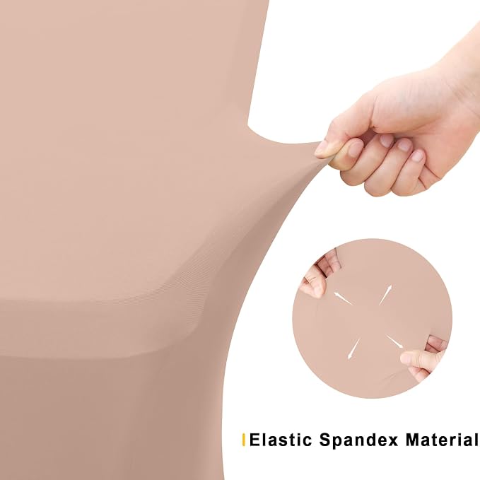 Smiry 2 Pack Spandex Table Cloth 4FT, Elastic Fitted Nude Tablecloth - Image 5