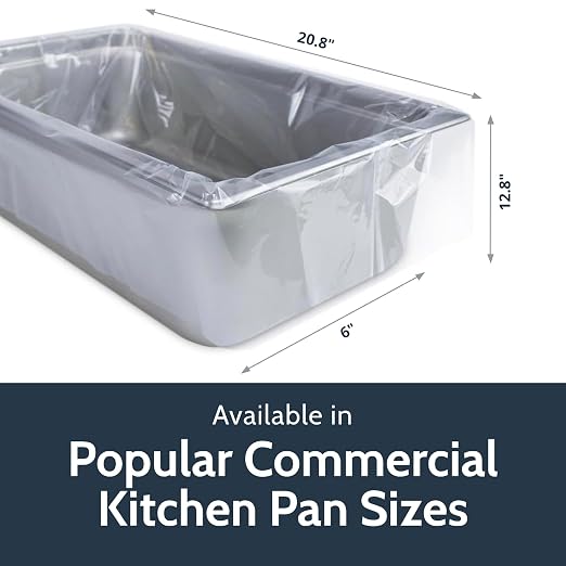 PanSaver Hotel Clear Round Pan Liners for Easy Clean Up - Disposable Buffet Pan Liners, Ovenable up to 400F (9 & 11 Quart Round Pan Liner - 18 x 20 in) - Image 6