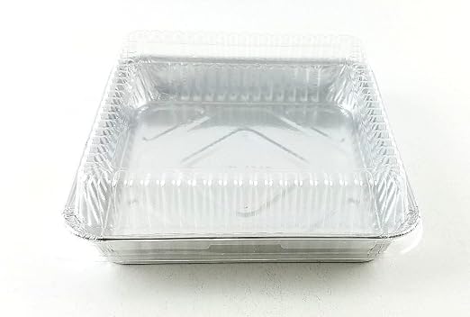 Handi-Foil Square Aluminum Foil Cake Pan w/Clear Dome Lid - Disposable Pans (Pack of 50 Sets) - Image 5