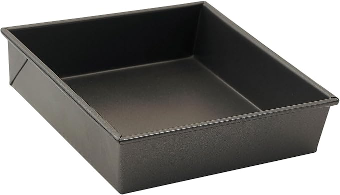 WINCO Square Non-Stick Cake Pan, 8-Inch by 8-Inch, Aluminized Steel" | Heavy-duty, Great for Cooking and Food Preparation by Winco